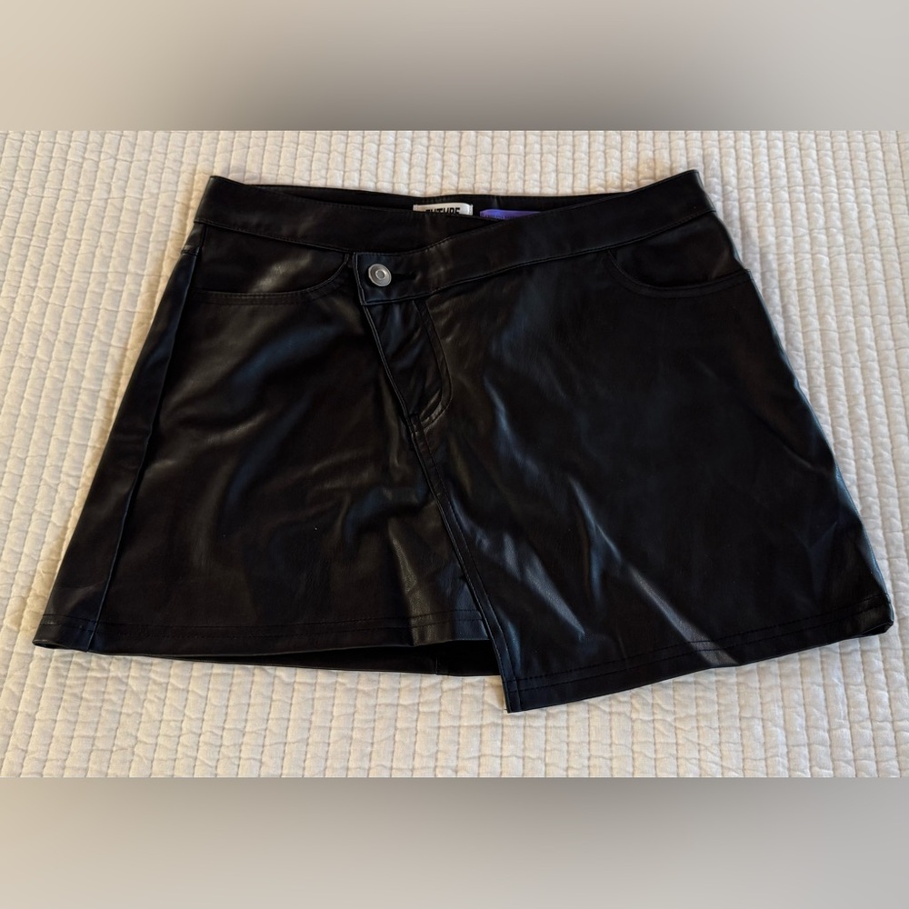 Future Collective Asymmetrical Black Mini Skirt - Size 0